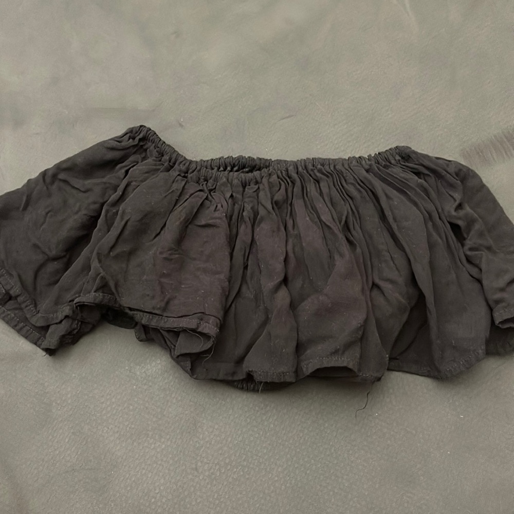 Crop top skirt drape top